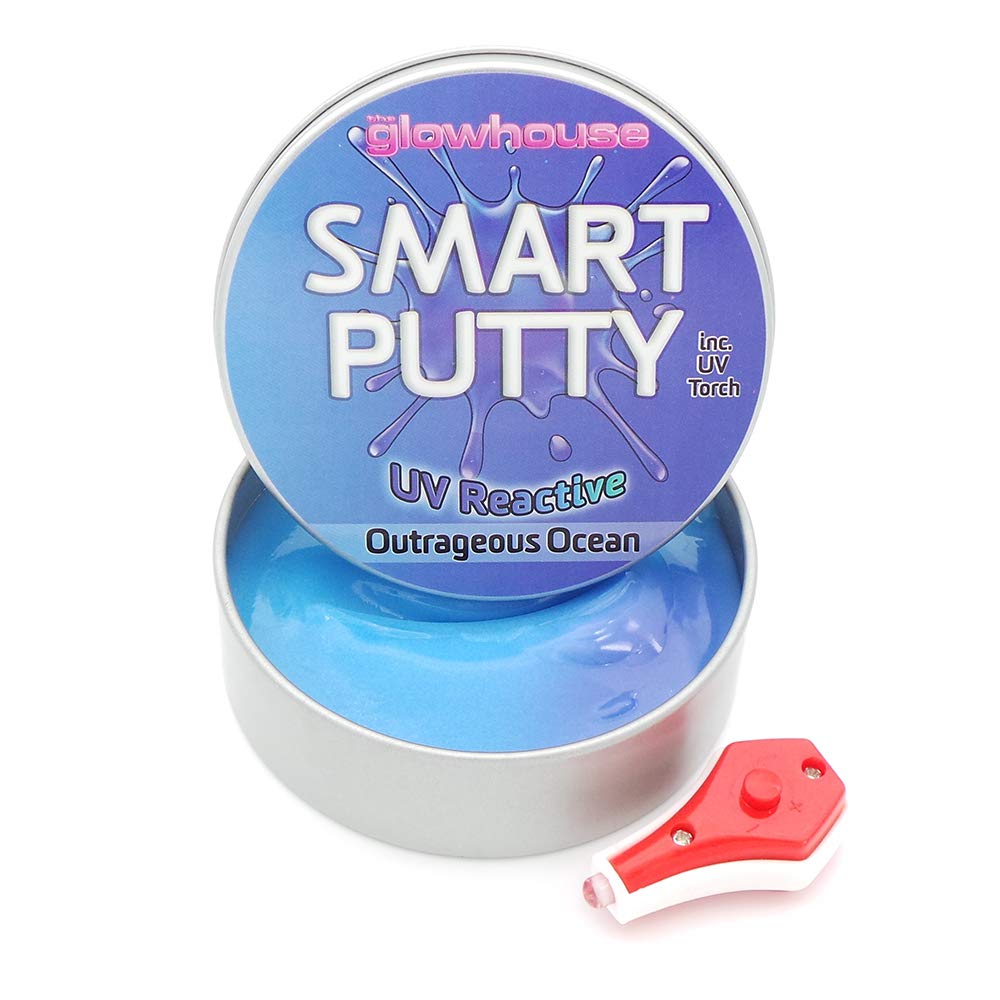 The Glowhouse Colour Changing Smart Putty UV Reactive (Outrageous Ocean)