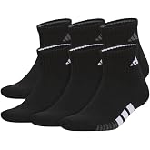adidas Mens Cushioned Quarter Ankle Socks (6-Pair Pack) | 6 pair pack of adidas cushioned quarter ankle athletic socks for men