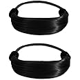 Mia Tonytail Ponytail Wrap, Synthetic Hair That Looks Like Your Own Hair Wrapped Around, Classic + Chic - Black 2 Piece Pack