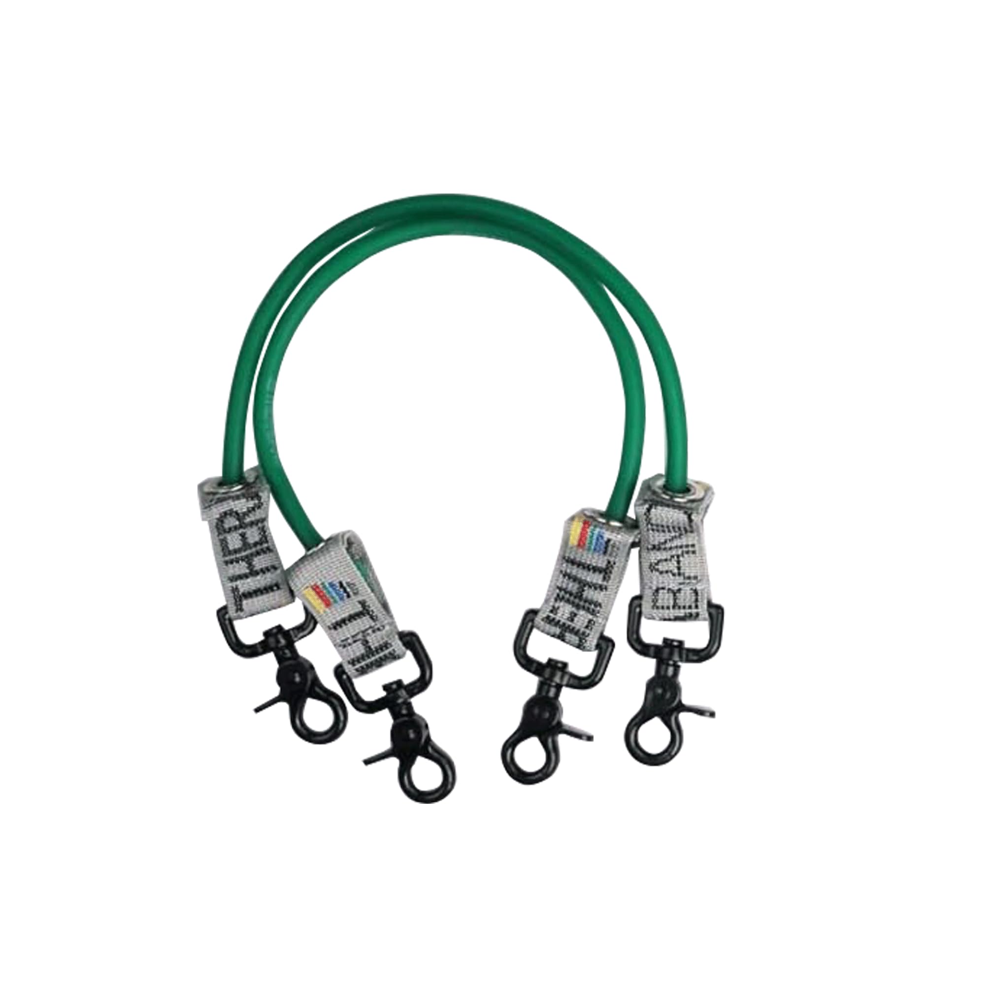 THERABAND 30cm Professional Latex Resistance Tubing with Connectors for Exercise, Physical Therapy, Lower Pilates, At-Home Workouts, and Rehab, Green, Set of 2