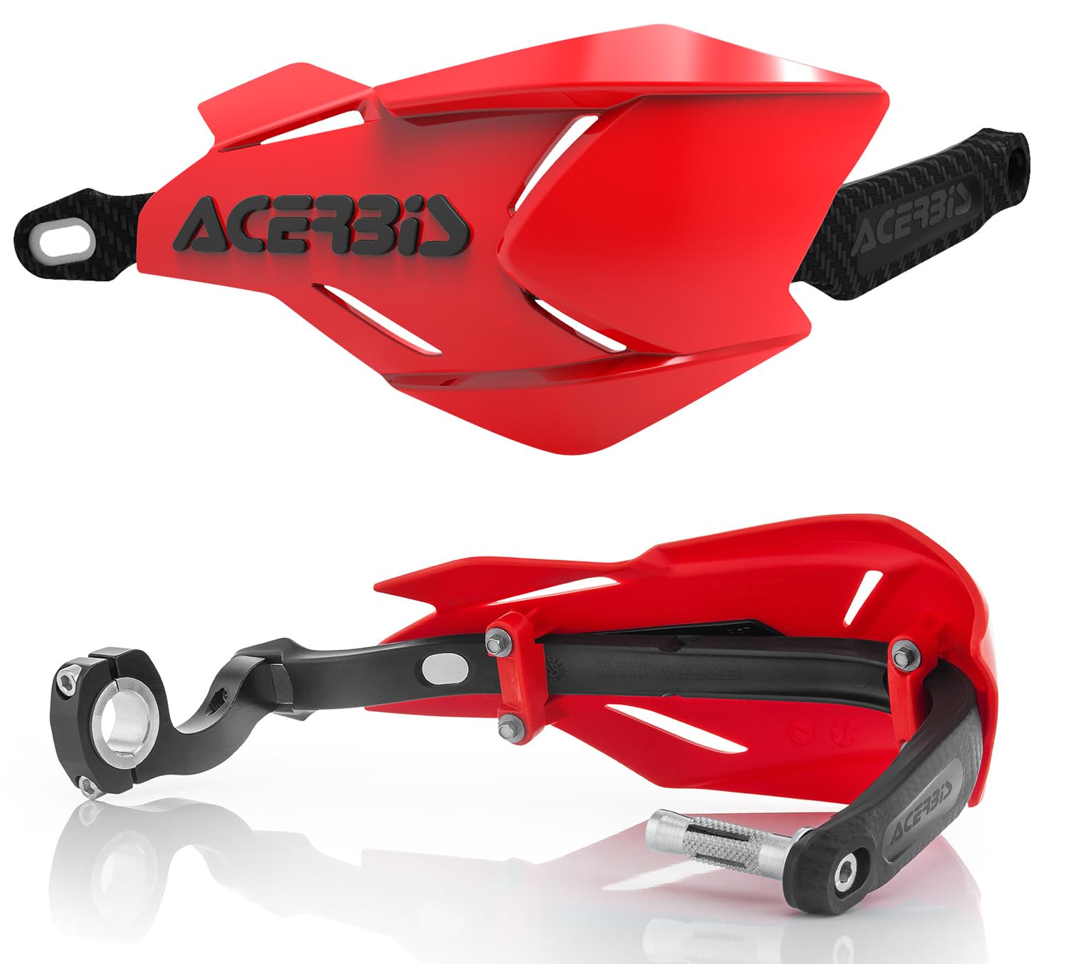 Acerbis Moto Hand Guards, Red/Black, Size Unifit