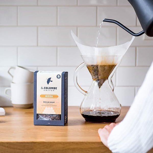 LA COLOMBE NIZZA MEDIUM ROAST DRIP GRIND GROUND COFFEE – NOTES OF MILK CHOCOLATE, NUTS & BROWNIE WITH HONEY-SWEET ROASTED NUTTINESS, 12 OUNCE (PACK OF 1)