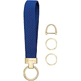 Hovmwey Elastic Wristlet Keychain for Women Men, Cute Car Key Chain, Braided Wrist Strap Lanyard for Keys ID Badges