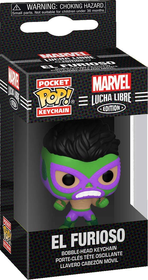 Funko Marvel Luchadores Hulk - Keychain - Collectable Vinyl Mini Figure Novelty Keyring - Stocking Filler - Gift Idea - Official Merchandise - Comic Books Fans - Minifigure