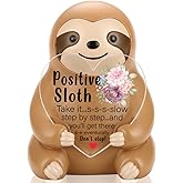 FOUGSTA Cute Sloth Gifts for Students, Women, Friends, Coworkers, Positive Desk Decor Gifts for Students, Women, Inspirational Office Presents for Sloth Lover, 3.14inch*2.36inch, XXS2