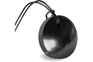 Karelian Heritage Authentic Shungite Stone Necklace - Round Shungite Pendant Amulet for Protection & Crystal Healing Meditation