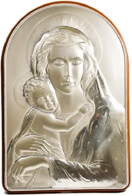 Quadro Bassorilievo Stilizzato Madonna Con Bambino Resina E Legno Vendita Online Su Holyart
