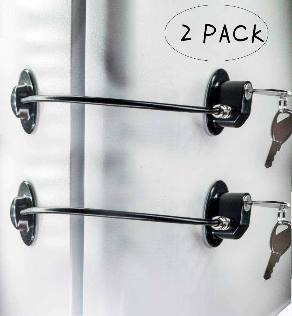 2 Pack Refrigerator Door Locks With 4 Keys File Drawer Amazon In