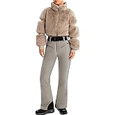 Yousify Womens Snow Suits One Piece Ski Suit Faux Fur Collar Jumpsuit Windproof Winter Warm Ski Outfits for Snowboarding