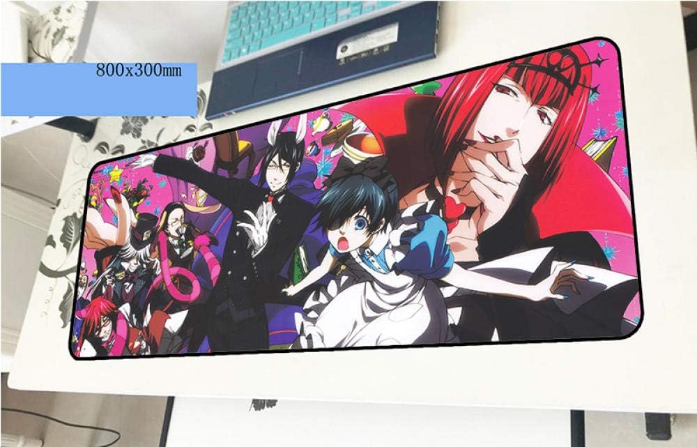 Black Butler 80X30Cm Gaming Mouse Pad Big Gamer Mat Hd Print Computer Desk Keyboard Large Play Mats Color C