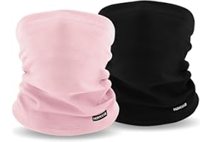 Havccdi Kids Winter Neck Warmer, 2pcs Fleece Neck Gaiter Ski Mask for Boys Girls Windproof Face Cover Scarf for Cold Weather