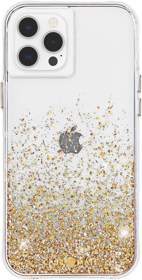 Case-MateiPhone 12 Pro Max Case - Twinkle Ombre Gold With 10ft Drop Protection & Wireless Charging - Luxury Bling Glitter Case for iPhone 12 Pro Max - Anti Scratch, Shock Absorbing Materials