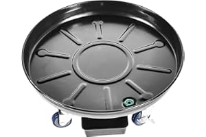 Choclaif Plant Caddy with Wheels - Heavy Duty Iron Plant Stand - Round Pot Trolley for Indoor and Outdoor - Built-in Drainage System - Durable and Easy Mobility(16IN, 3PACK)