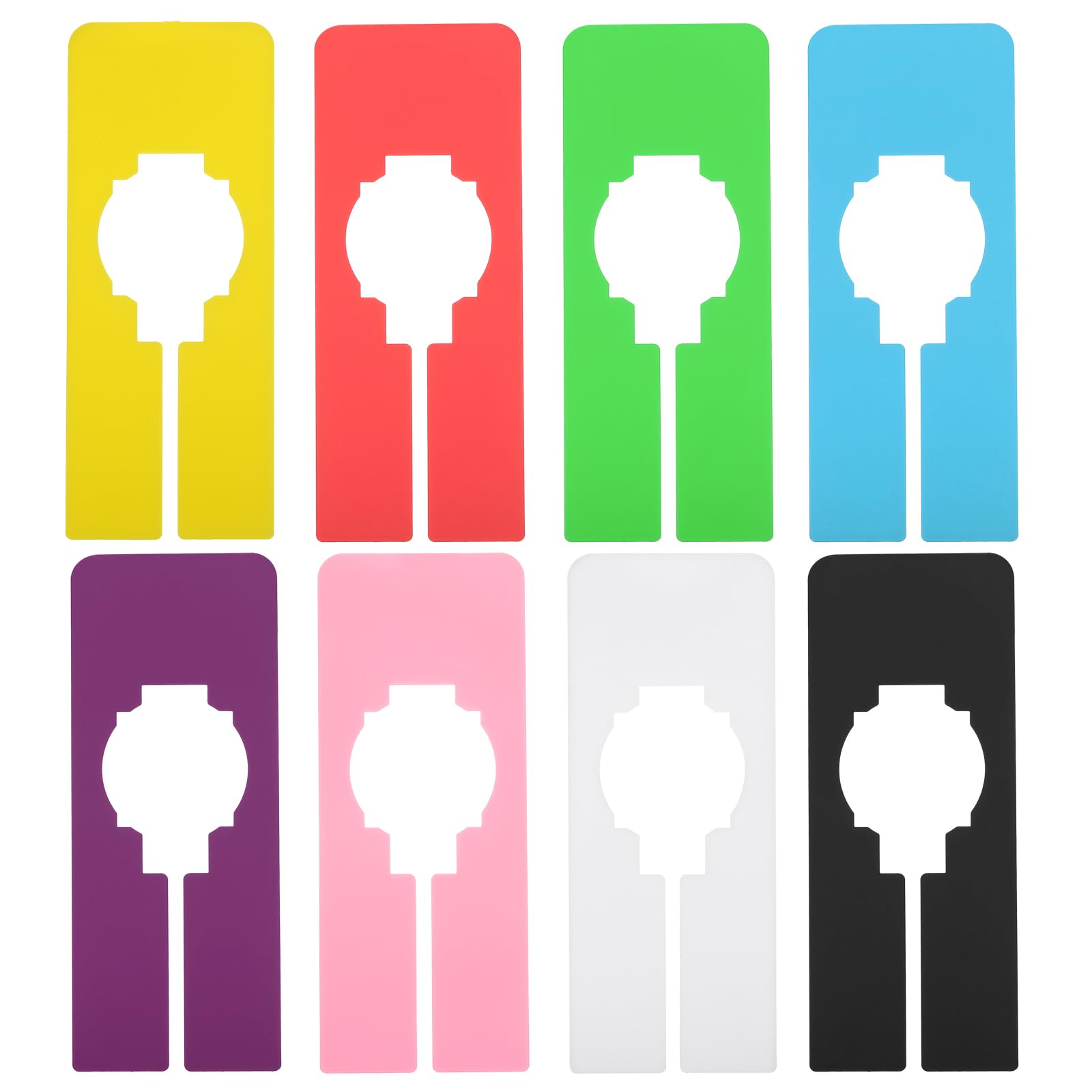 PATIKIL Clothes Dividers for Hanging Clothes, 32 Pack Rectangle Clothing Rack Dividers Blank Labels Sorting Separator with Marker Pen for Closet, Multicolored