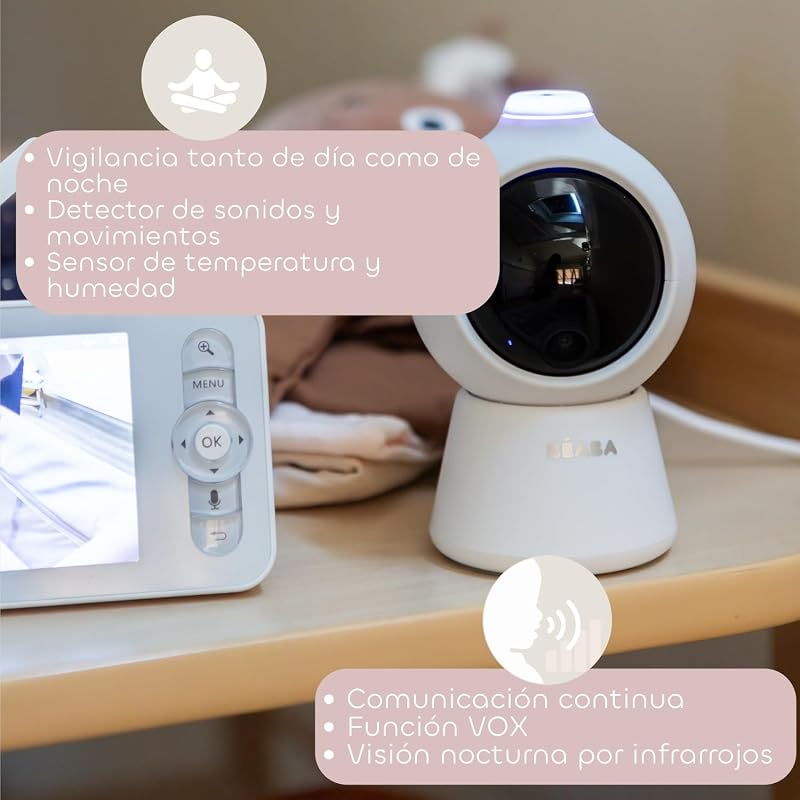 Zen Smart AI – Cámara Adicional Para Vigilabebés Con Video 360° Full QHD 4MP, Inteligencia Artificial, Detección De Giro, Visión Nocturna, App Móvil, Walkie Talkie, VOX, Luz Nocturna