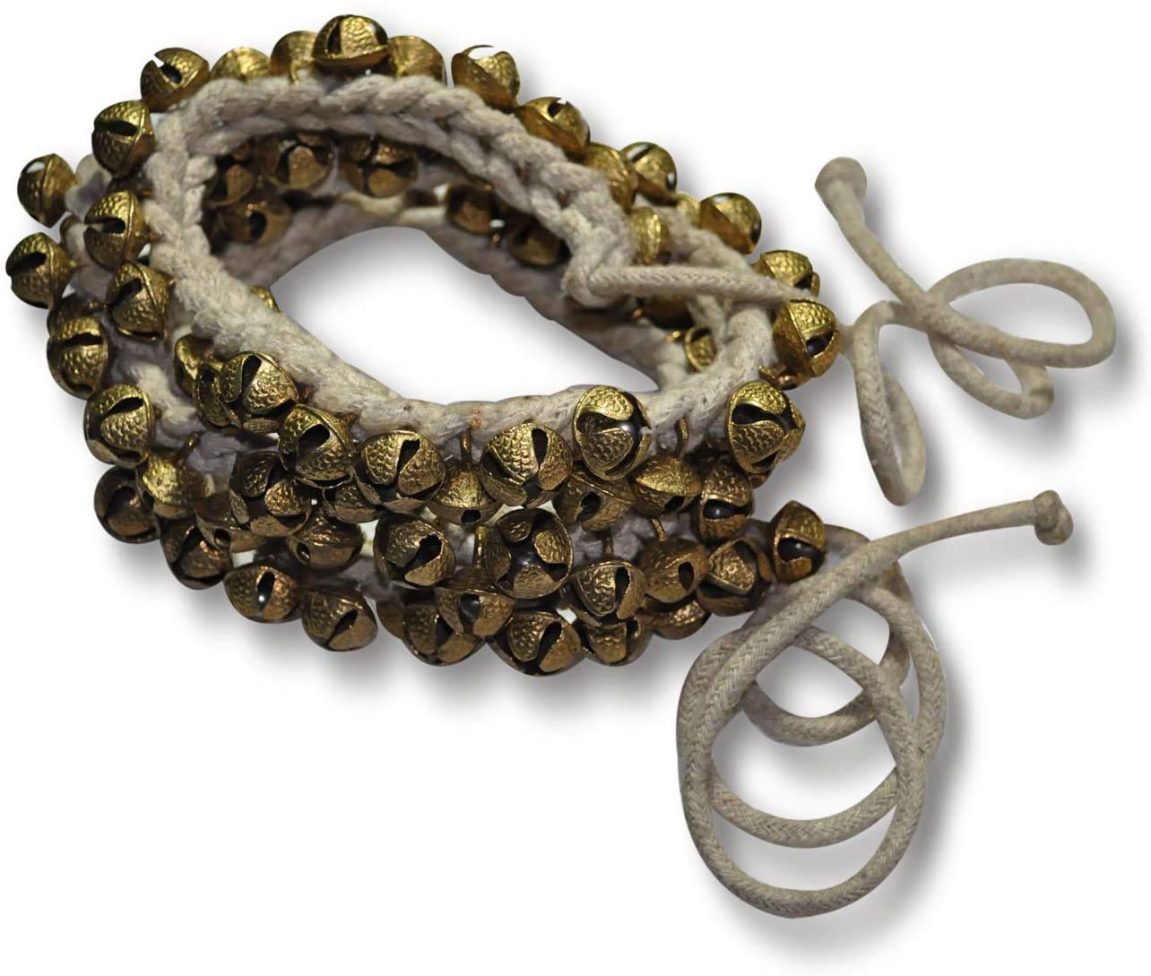 OMG Deals Best Anklets bells Dancing bell Quality Kathak Ghungroo Pair, (50+50) Bells Tied with Cotton Cord (12 No. Ghungroo) Dancing Anklet Pair Jewelry