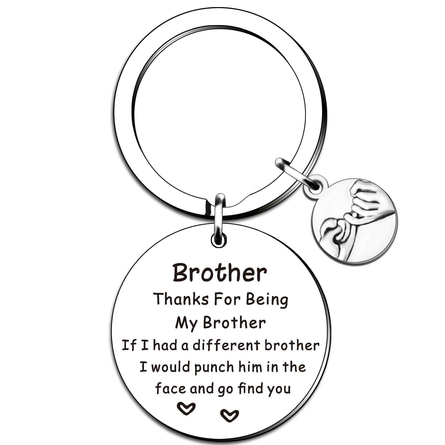 QMVMV Brother Keyring Gifts for Borther Thank You for Being My Brother Gift Keychain Brother Birthday Gifts for Men Key Ring Keyrings for Men Key Chain