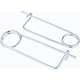 Steel Brooch Shape Cotter Safety Pins Spring Pin， Quick Lock Brooch Locking Fastener for Farm Lawn Garden Hitch (Size:6.3X78mm,2pcs)