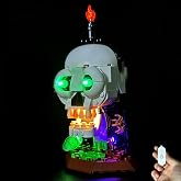 LED Light Kit compatible with Lego Halloween Skull Candle 40883 | Lighting Accessories for LEGO 40883,Halloween Decor Lights, Halloween Theme Gift for Display Collectors, Excluding Model