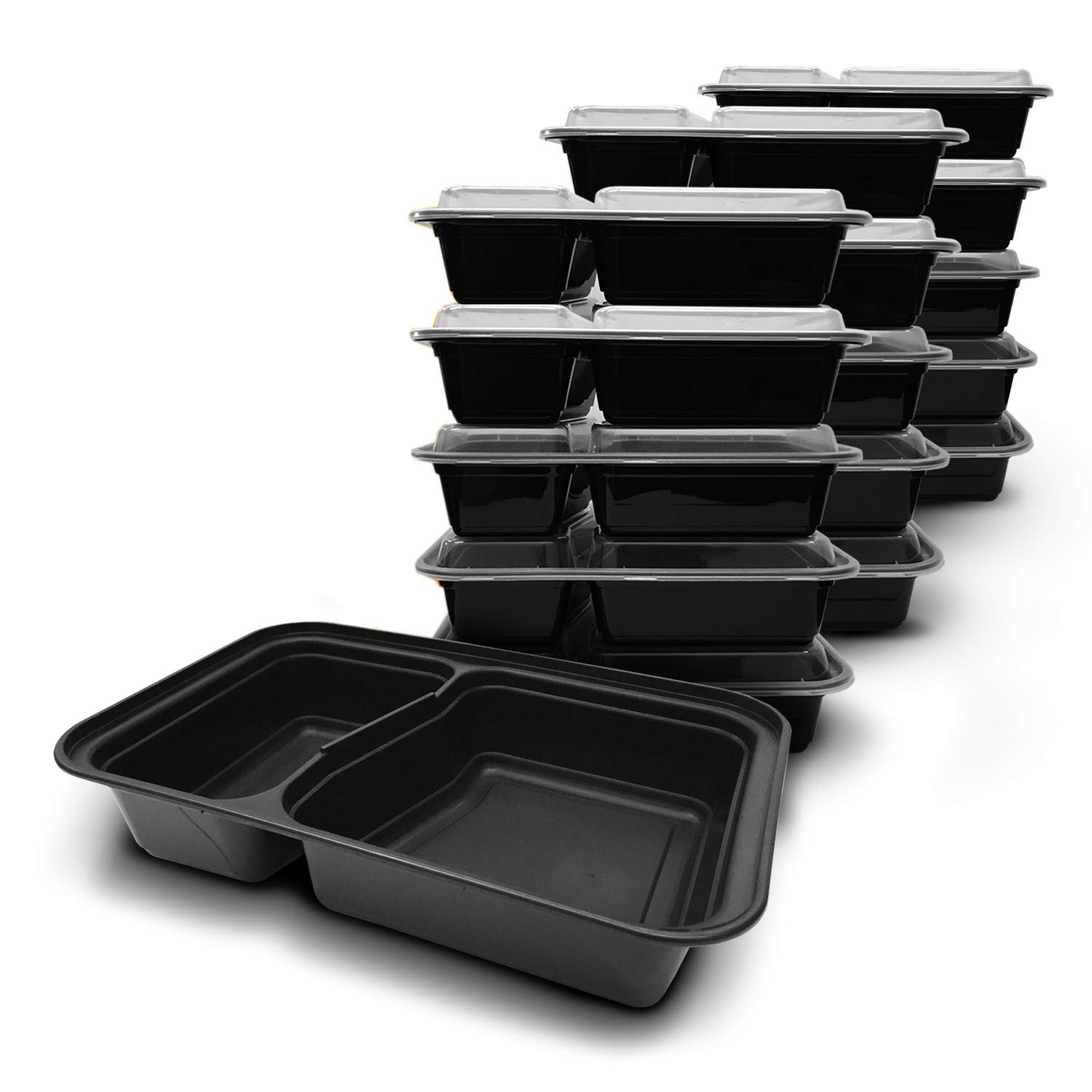 Fitpacker DUO USA Quality Meal Prep Containers 16Pack 2 Compartment