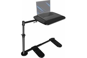 VIVO 20 inch Over Couch Swivel Table, Laptop Desk for Remote Work, Portable Recliner Workstation with Height Adjustable Swing