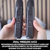 Mr Entertainer Nano Karaoke Machine & Portable Speaker 80W Dual Mics Lights view 5