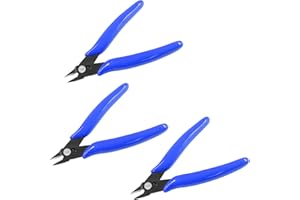 Bivethoi 3pcs Micro Wire Cutters Flush Cut Snips, Small Diagonal Cutters 3D Printer Filament Pliers Tool, Mini Tiny Nippers Zip Tie Cutters for Jewelry Making Model (5 Inch, Navy Blue)