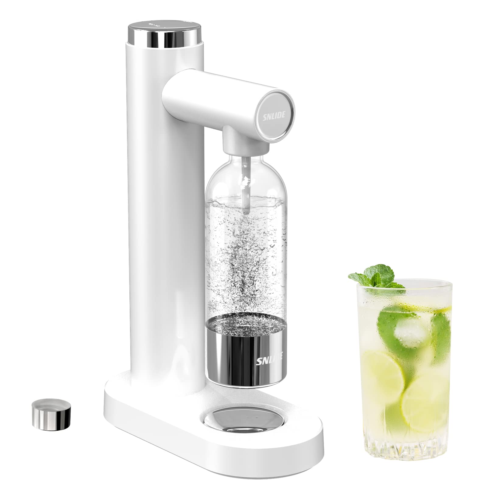 Photo 1 of Sparkling Water Maker, Soda Streaming Machine with 1L BPA-Free Carbonation Bottle, Makes Home Fizzy Drinks, Seltzer Carbonated Water Maker, Compatible with Standard 60L CO2 Carbonators (Not Included)
