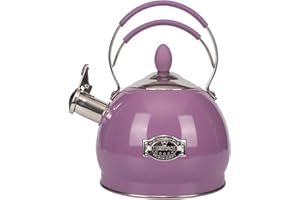 LUXGRACE Whistling Tea Kettle Stainless Steel Teapot, Teakettle for Stovetop Induction Stove Top, Fast Boiling Heat Water Tea Pot 2.6 Quart