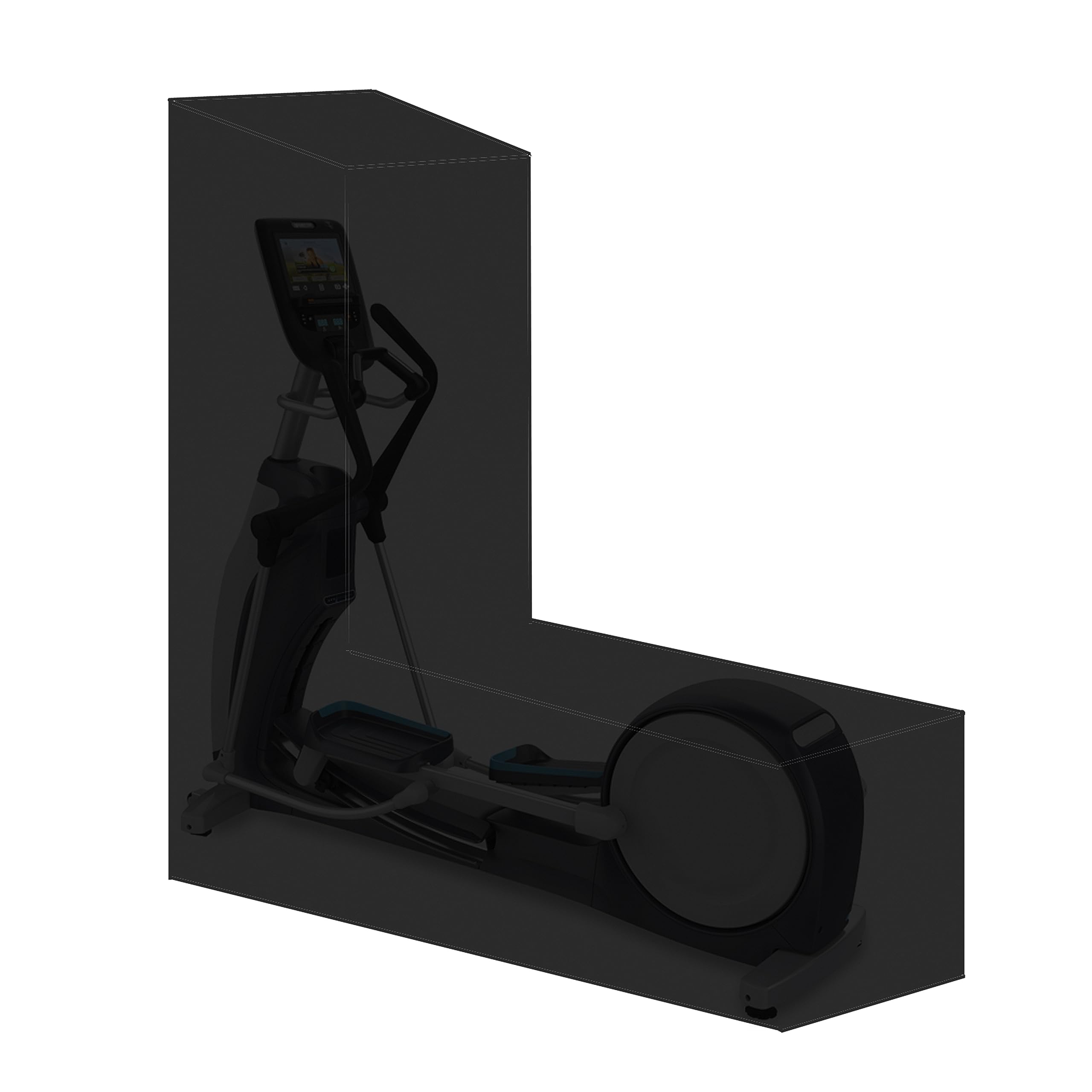 Azatemgo Elliptical Machine Cover - Waterproof, Black, Cotton, Drawstring Closure