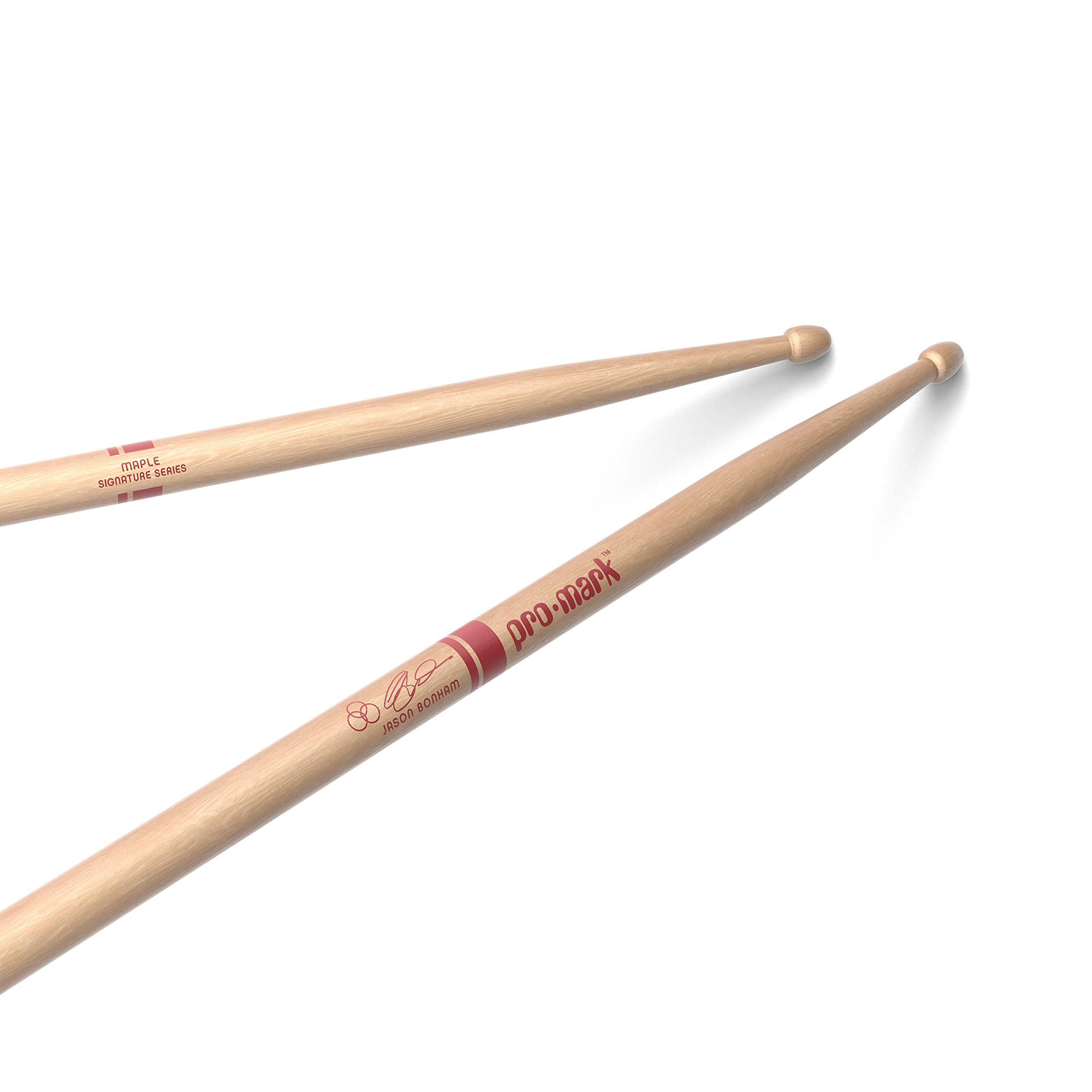 Pro Mark SD531W American Maple Wood Tip Drumsticks in Jason Bonham Autograph Model, 0.595 in*16.75 in*1.2 in