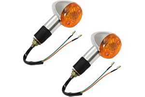 labwork-parts 2 Pack Motorcycle Turn Signal Blinker Indicator Light for Honda Suzuki Yamaha Chrome