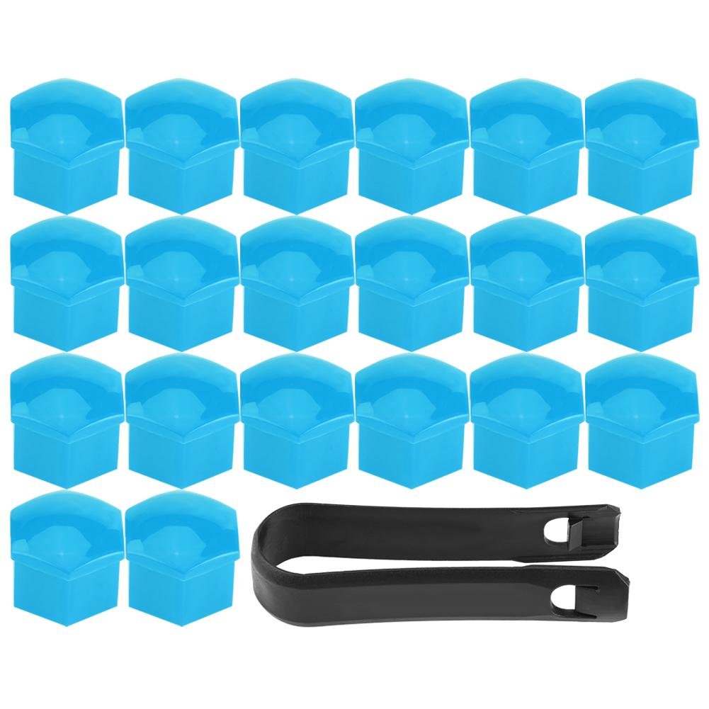 20pcs Wheel Lock Lug Bolt Cover Cap, Universal Tyre Hub Nut Bolt Cap Covers Protector for Be-etle (Blue) Bonnet and accessorieslug nut covers 17mm