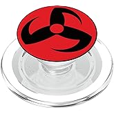 Anime Style Japanese Manga Comic Style Pattern Black Red PopSockets PopGrip for MagSafe