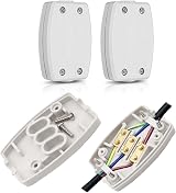 TRLREQ 2Pcs 3 Terminal Electrical Cable Junction Box 13A 250V White view 1