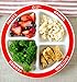 Health Beet MyPlate Portion Control Plate – 4 Divided Sections for Fruit Grains Veggies Proteins - Dishwasher & Microwave Safe Sectioned Plates for Health Education (Set of 4)