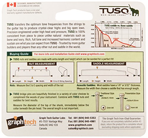 GraphTech PQ153000 TUSQ Acoustic Guitar Nut, Mandolin Slotted