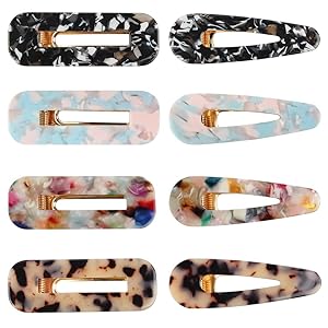 Hair Accessories for Women, 8 Pcs Trendy Hair Bows for Girls Hair Clips for Women Pearl Hair Clip Pearl Barrette Hair Barrettes for Women Hair Pins acrylic barrette