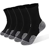 Kodal Copper Compression Socks for Men Women Moisture-Wicking Odor Control Athletic Socks with Arch Support Cushion