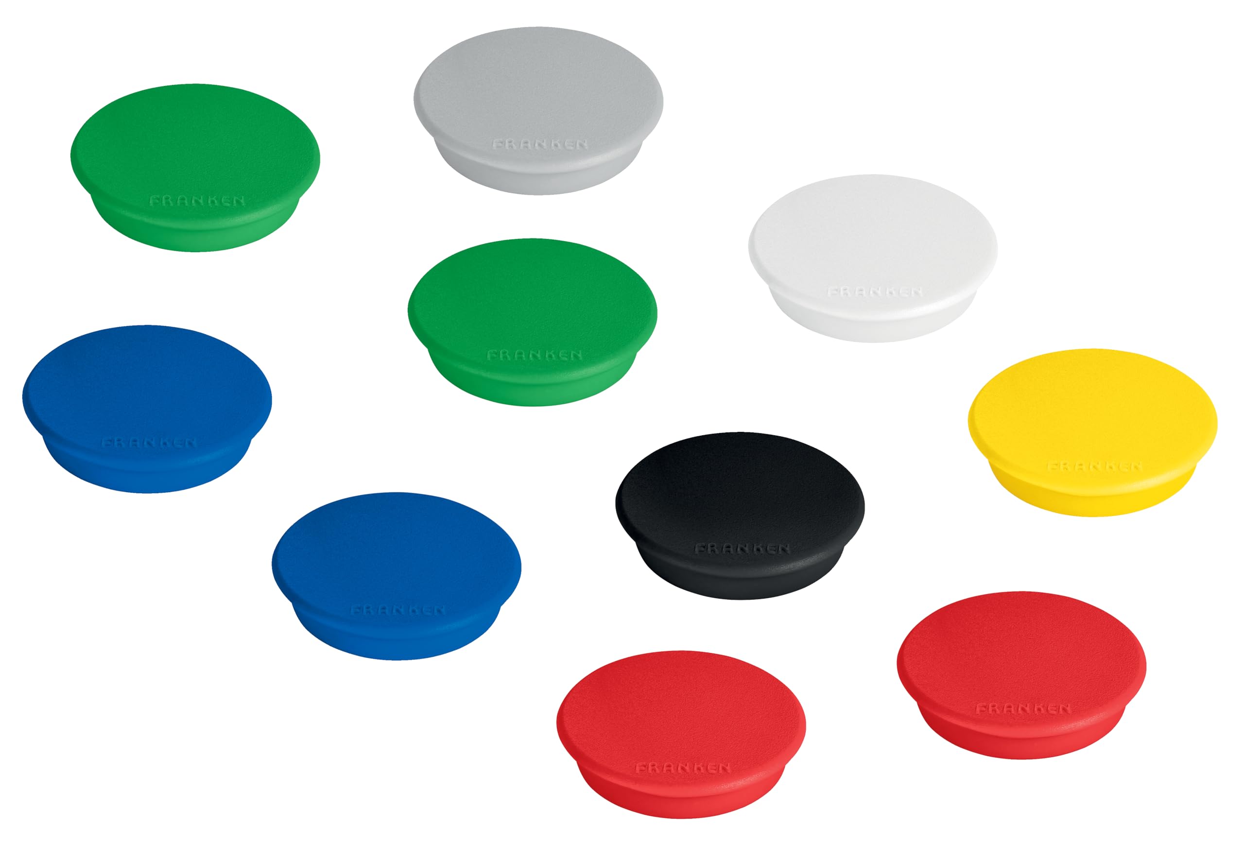 FRANKEN Haftmagnete Haftmagnet Ø 24mm Farbig Sortiert 10St CA.300G HAFTKRAFT Assorted Colours