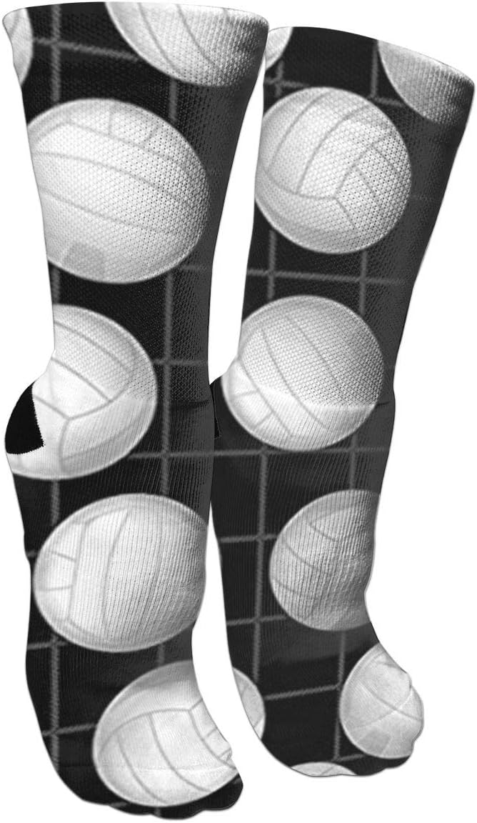 Volleyball Sports Women's Athletic Crew Socks Cushion Running Socks for Girls
