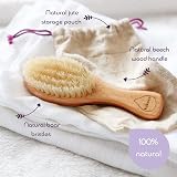 Kokoso Baby Wooden Brush Natural Baby Hair Brush 100% Boar Bristle view 3