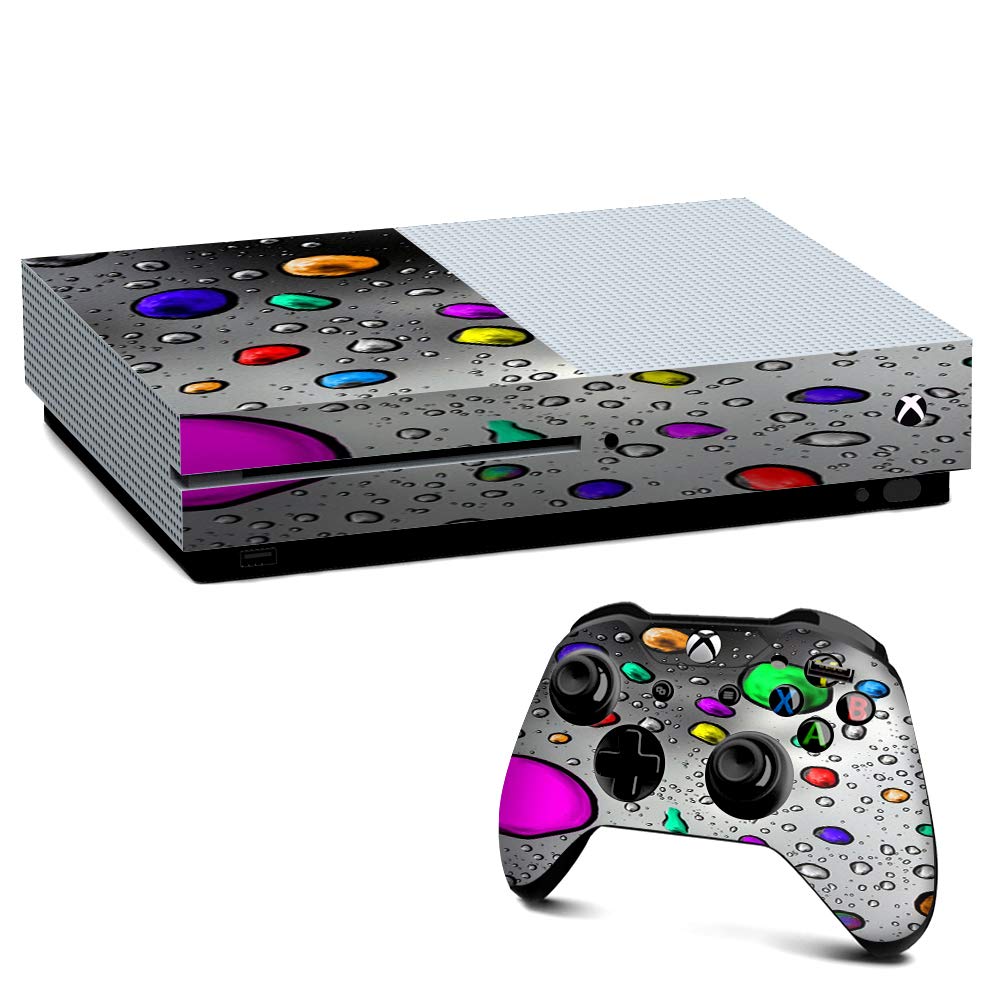 Amazon Com It S A Skin Xbox One S Console Controller Decal Vinyl Wrap Colored Rain Drops 3d Effect Video Games