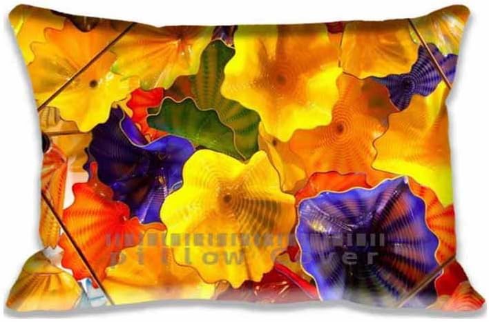 Glass Sculpture By Dale Chihuly Indoor/Outdoor Throw Pillow Cover,18" Square Pillow Covers