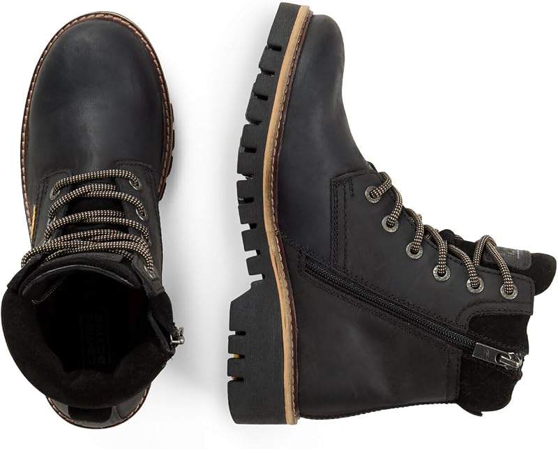 Damen Schnürstiefel mit Profilsohle Schwarz, womenswear-38