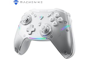 Machenike G5 Pro Wireless Gaming Controller for Windows PC,Switch,IOS&Android,PC Controller Hall Effect Joystick?Triggers/Gyroscope,RGB Lights (White) [video game]