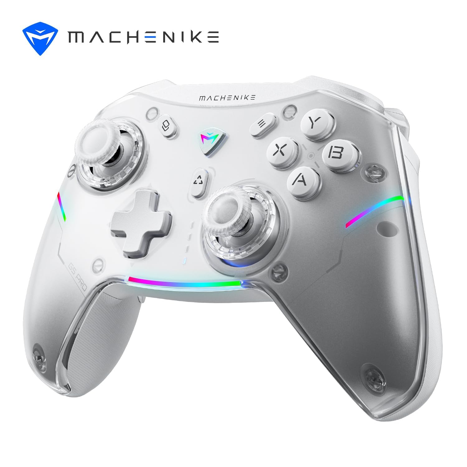 Photo 1 of Machenike G5 Pro Wireless Gaming Controller for Windows PC,Switch,IOS&Android,PC Controller Hall Effect Joystick?Triggers/Gyroscope,RGB Lights (White) [video game]
