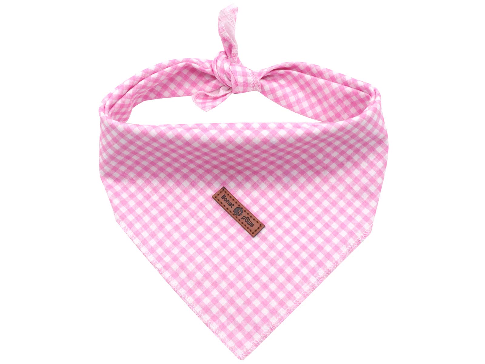 lionet paws Pink Cute Comfortable Cotton Dog Cat Bandana Triangle Scarf for Small Medium Large Dog Girl