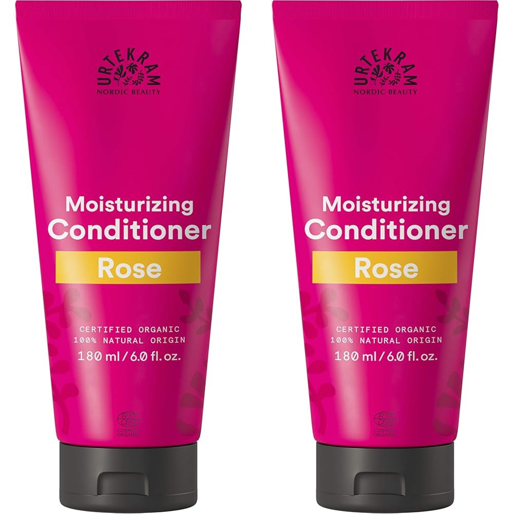 Urtekram Organic Rose Conditioner, Pink, 180 ml (Pack of 2)