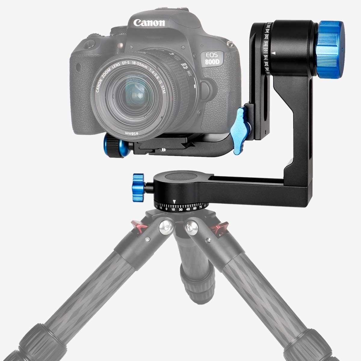 koolehaoda Gimbal Tripod Head 360° Panoramic Head with 75mm Quick